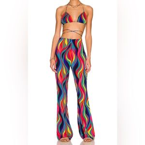 Multicolor bra and pant set